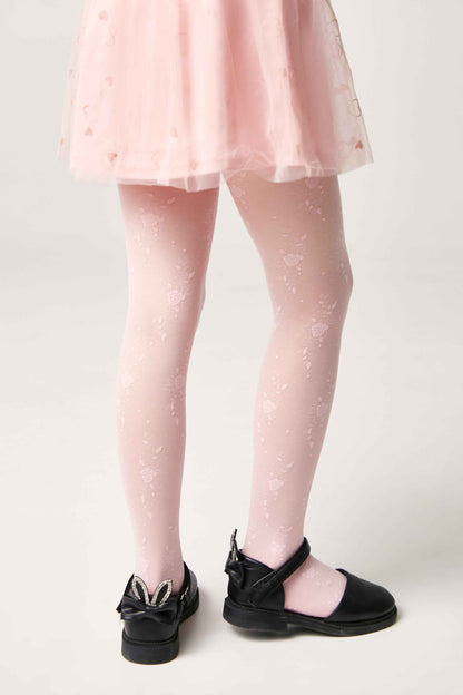 Conte Tights for girls Sofia 20 Den - Floral Pattern