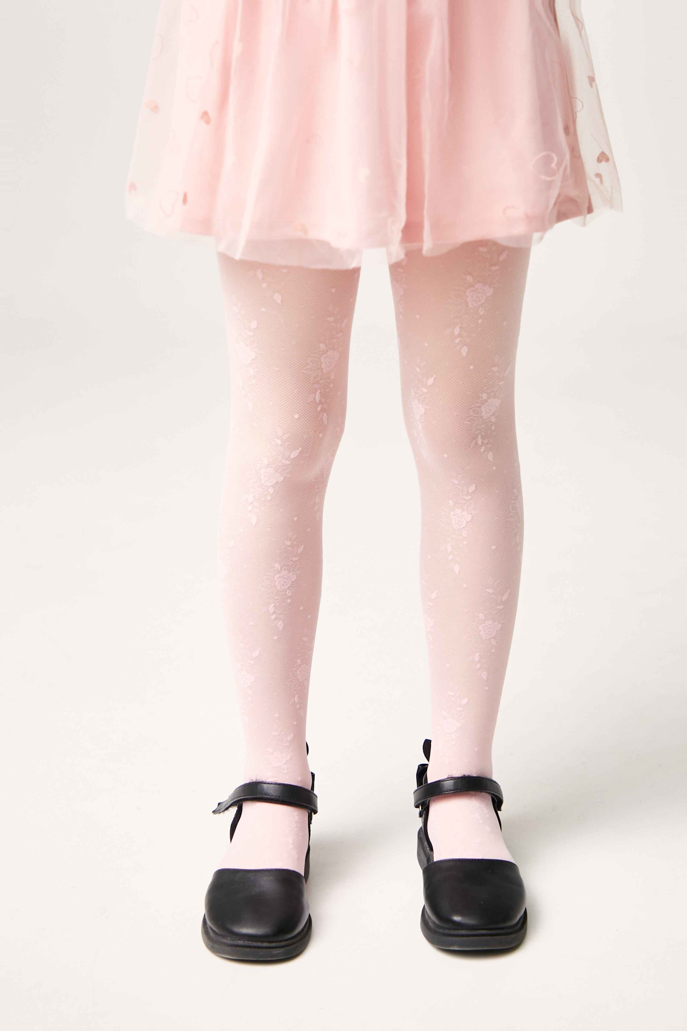 Conte Tights for girls Sofia 20 Den - Floral Pattern