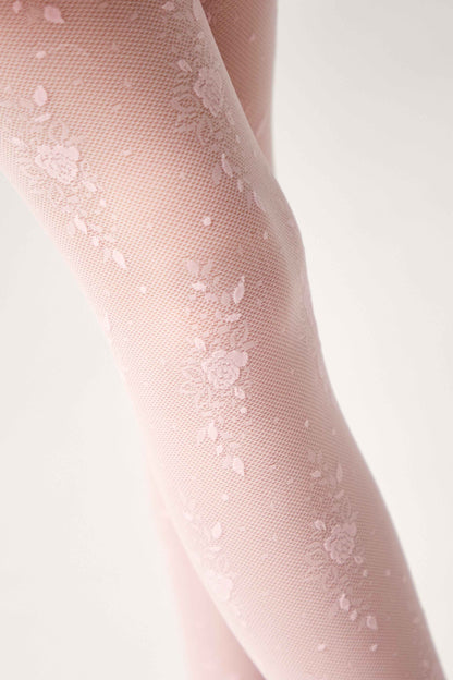 Conte Tights for girls Sofia 20 Den - Floral Pattern
