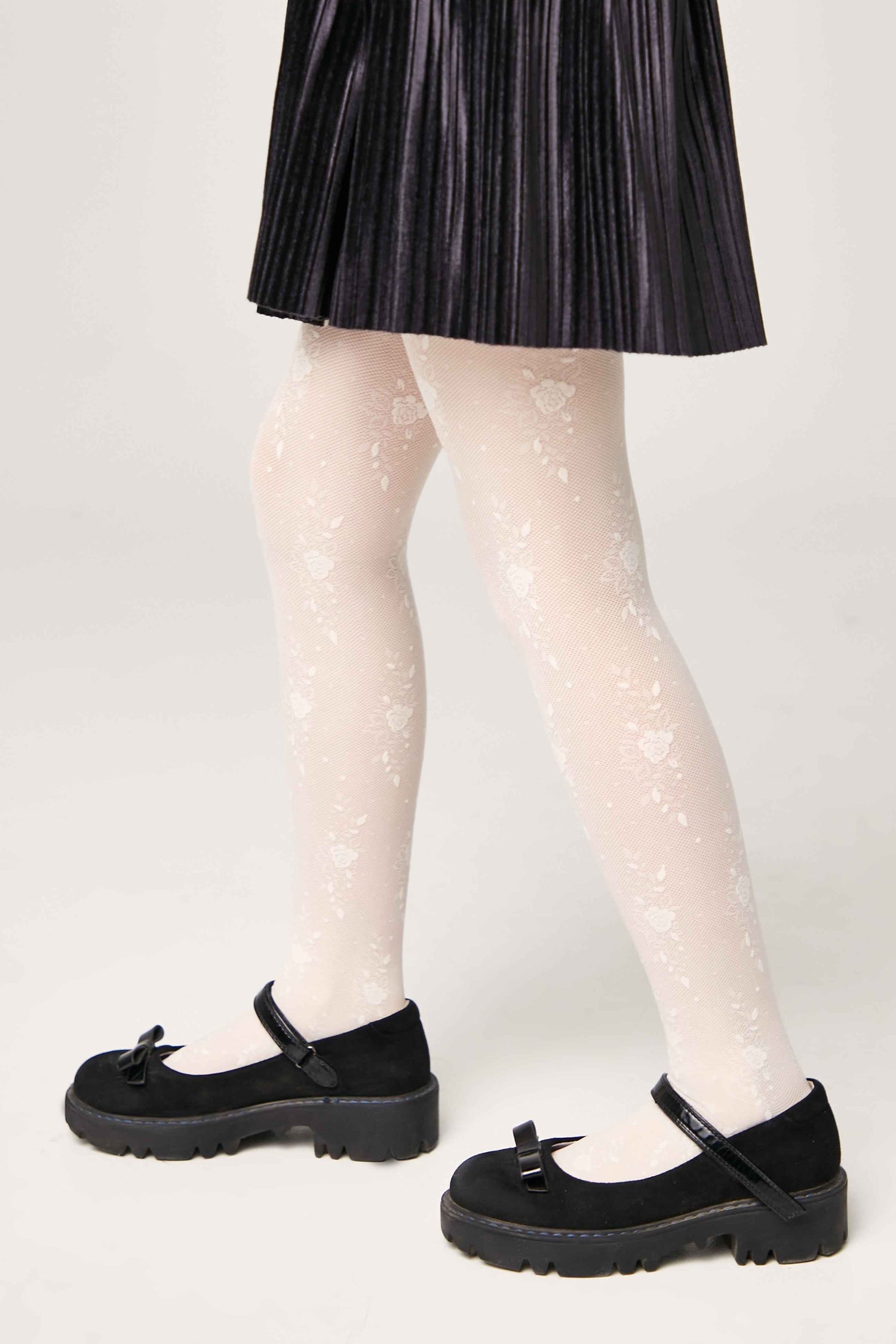 Conte Tights for girls Sofia 20 Den - Floral Pattern