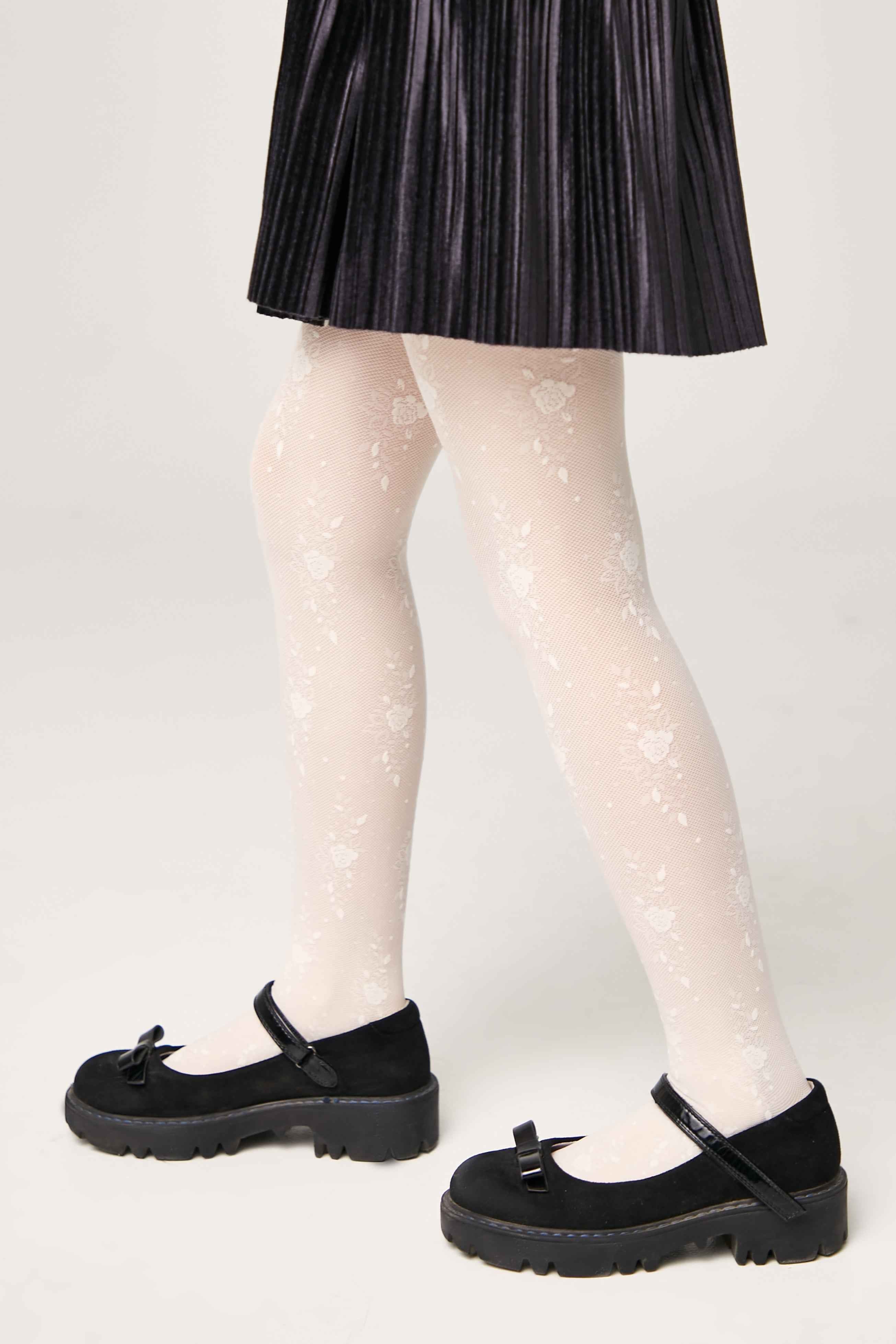 Conte Tights for girls Sofia 20 Den - Floral Pattern