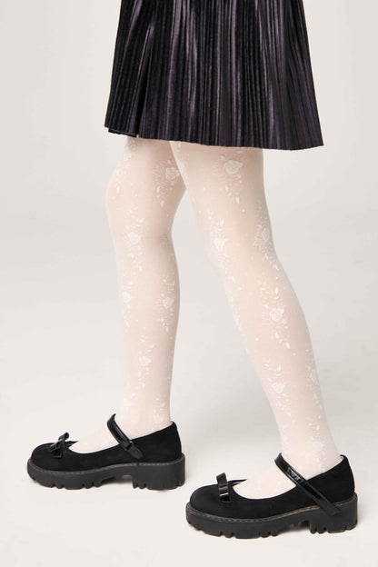 Conte Tights for girls Sofia 20 Den - Floral Pattern