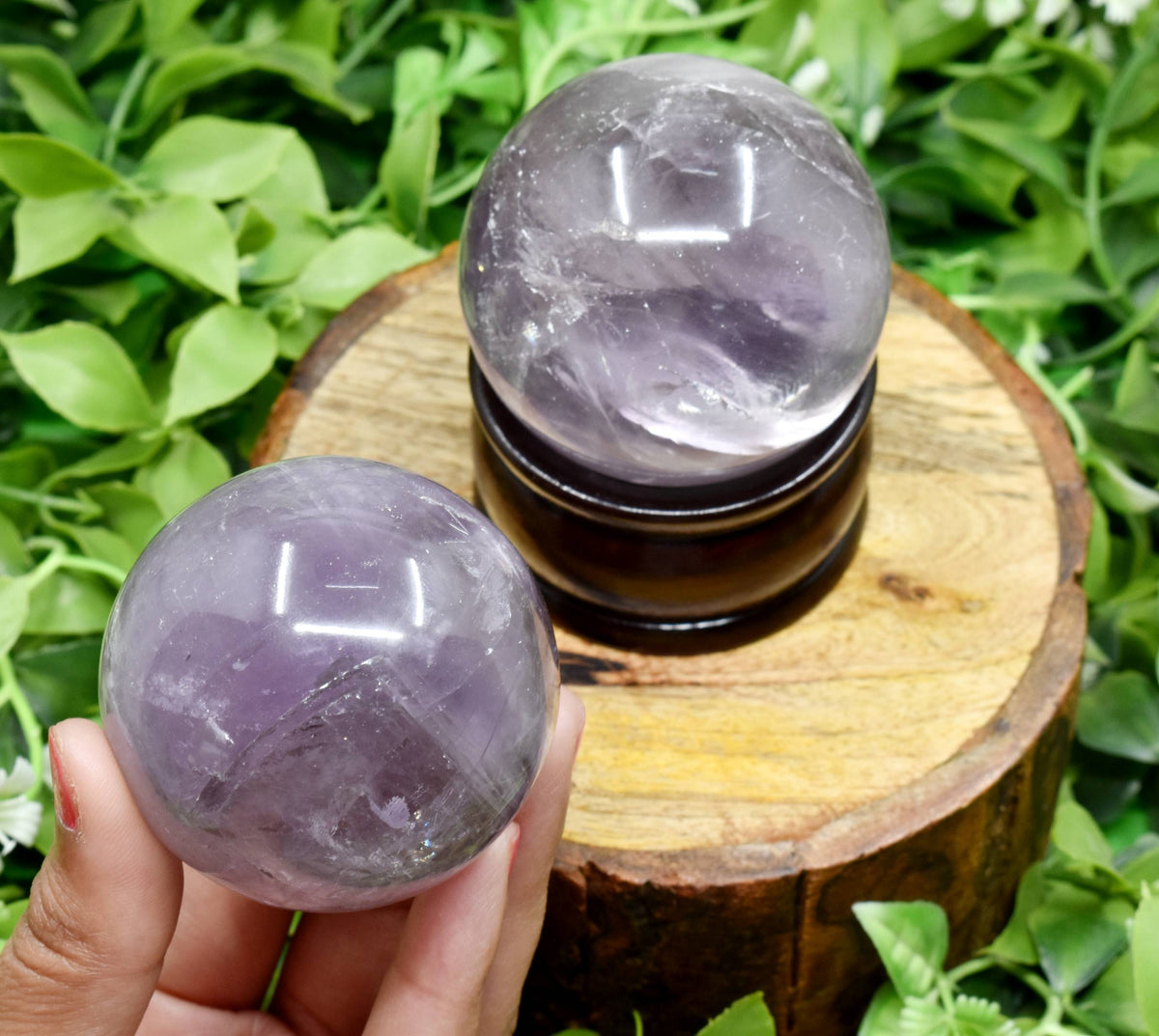 1Pc Amethyst Sphere Crystal Ball Healing Sphere.  DestGlow