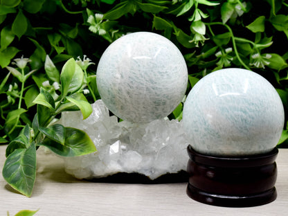 1Pc Amazonite Sphere, Crystal Ball Healing Sphere