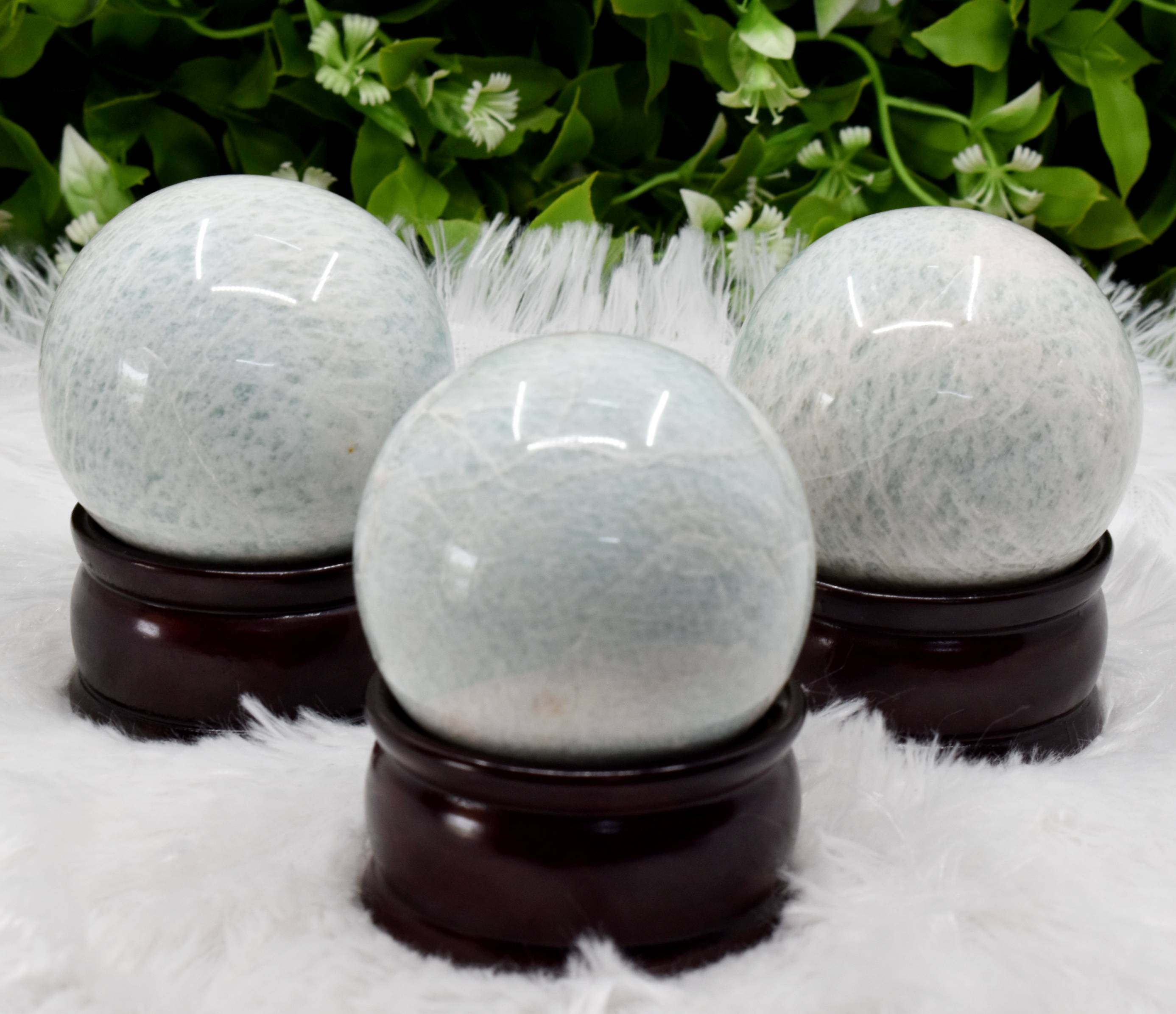 1Pc Amazonite Sphere, Crystal Ball Healing Sphere