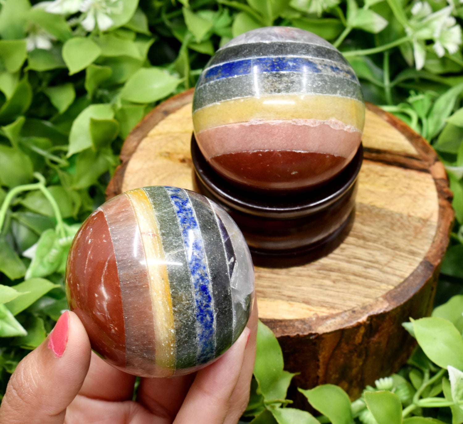 1Pc Bonded Chakra Sphere Crystal Ball Healing Sphere