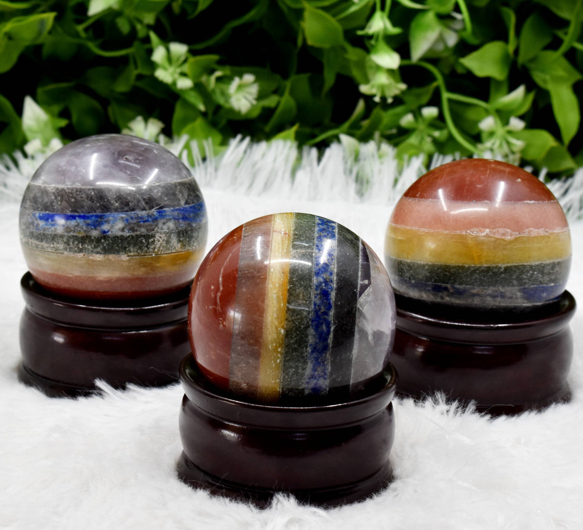 1Pc Bonded Chakra Sphere Crystal Ball Healing Sphere  DestGlow