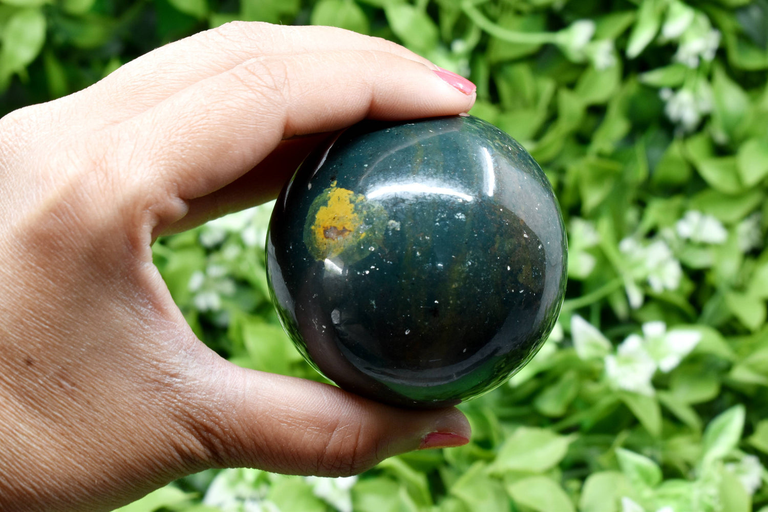 1Pc Bloodstone Sphere, Crystal Ball, Healing Sphere