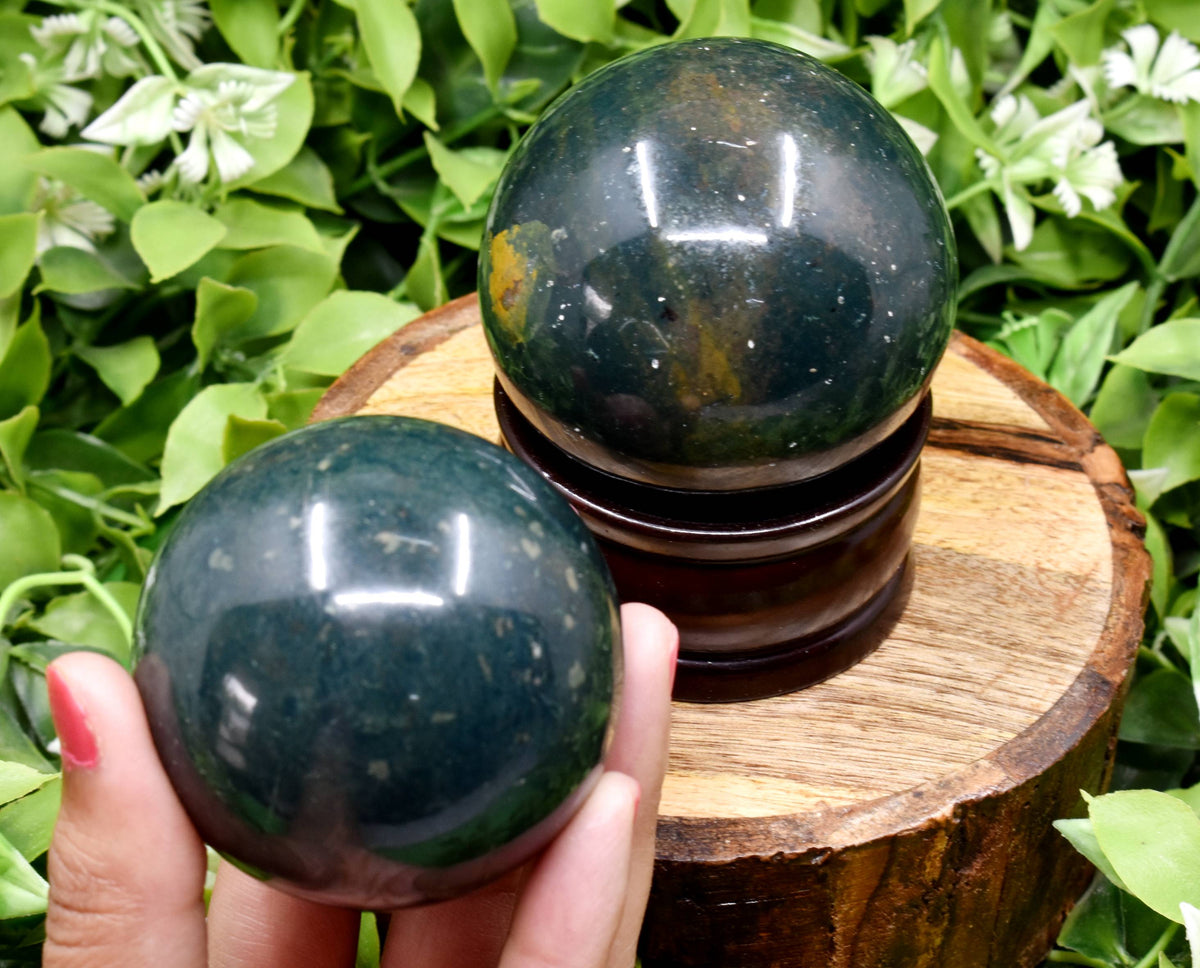 1Pc Bloodstone Sphere, Crystal Ball, Healing Sphere