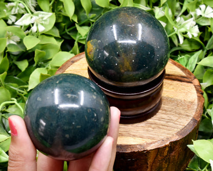 1Pc Bloodstone Sphere, Crystal Ball, Healing Sphere