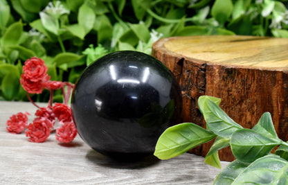 1Pc Black Tourmaline Sphere, Crystal Ball, Healing Sphere.