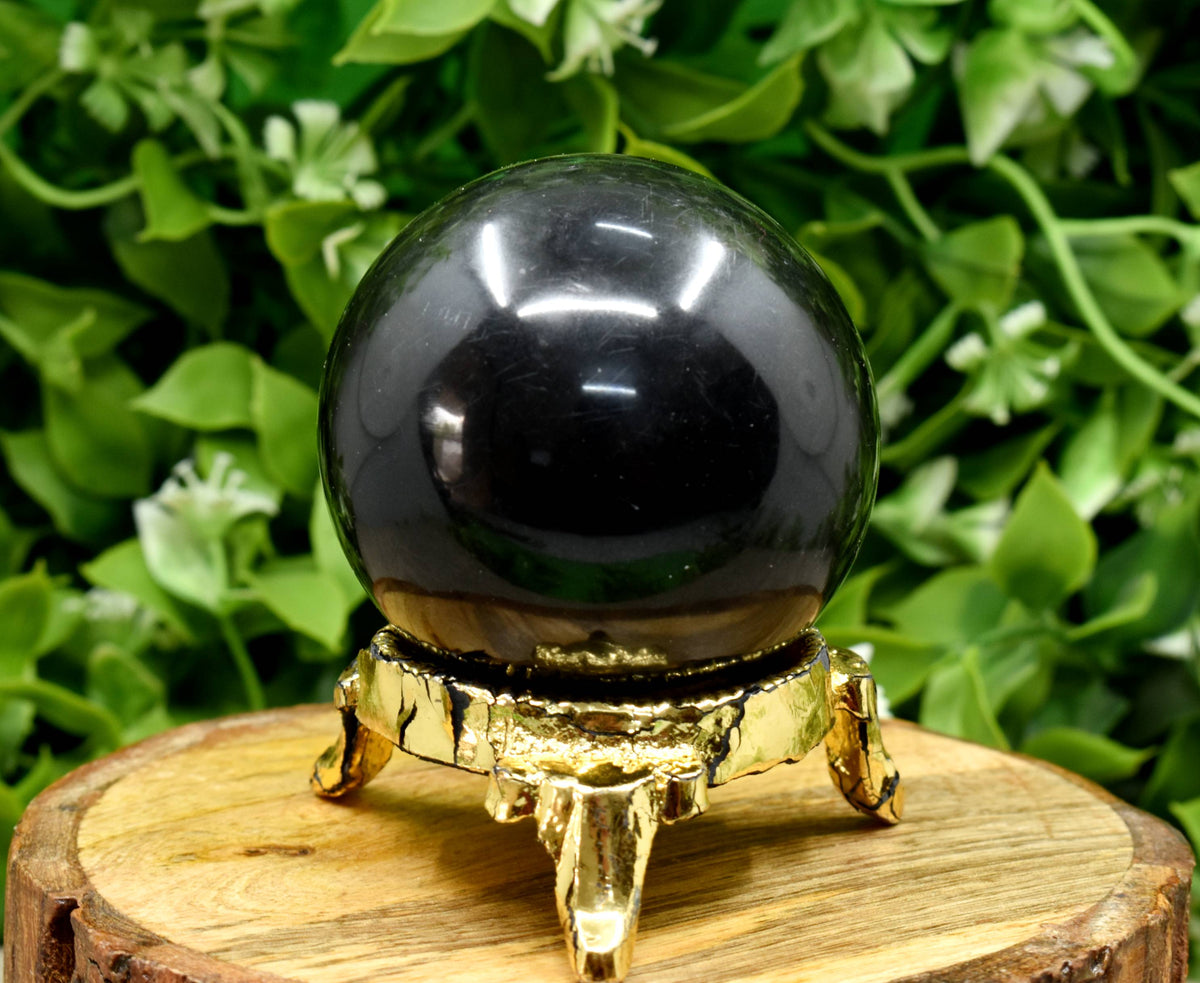 1Pc Black Tourmaline Sphere, Crystal Ball, Healing Sphere.