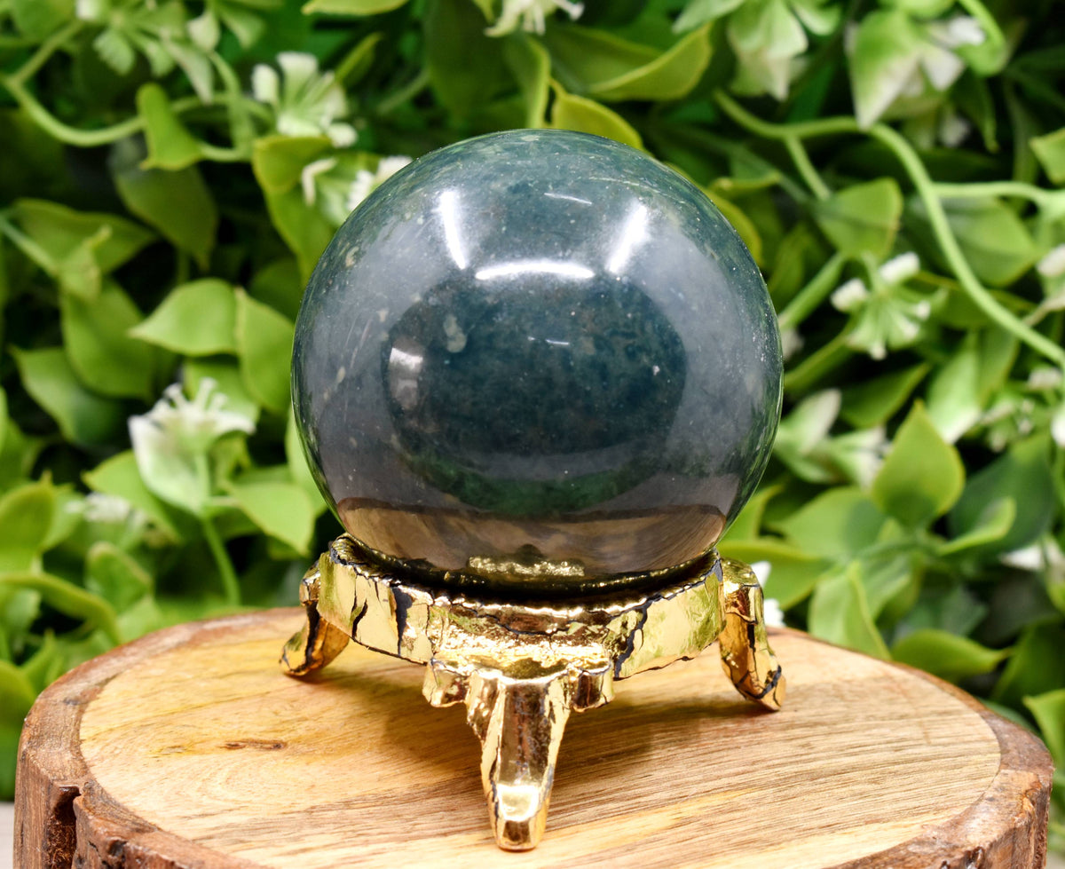 1Pc Green Jade Sphere Crystal Ball Healing Sphere.  DestGlow