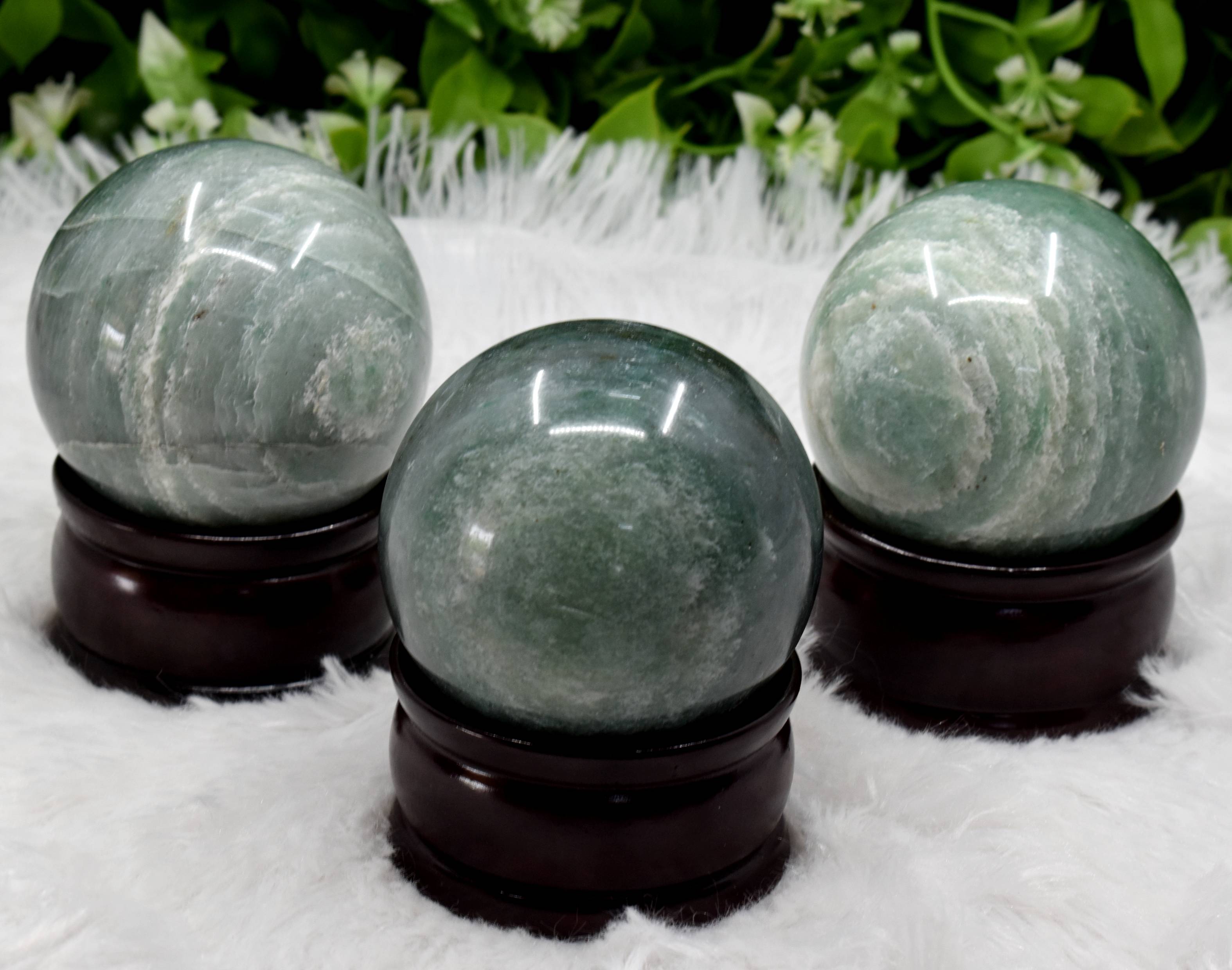 1Pc Green Aventurine Sphere Crystal Ball Healing Sphere  DestGlow