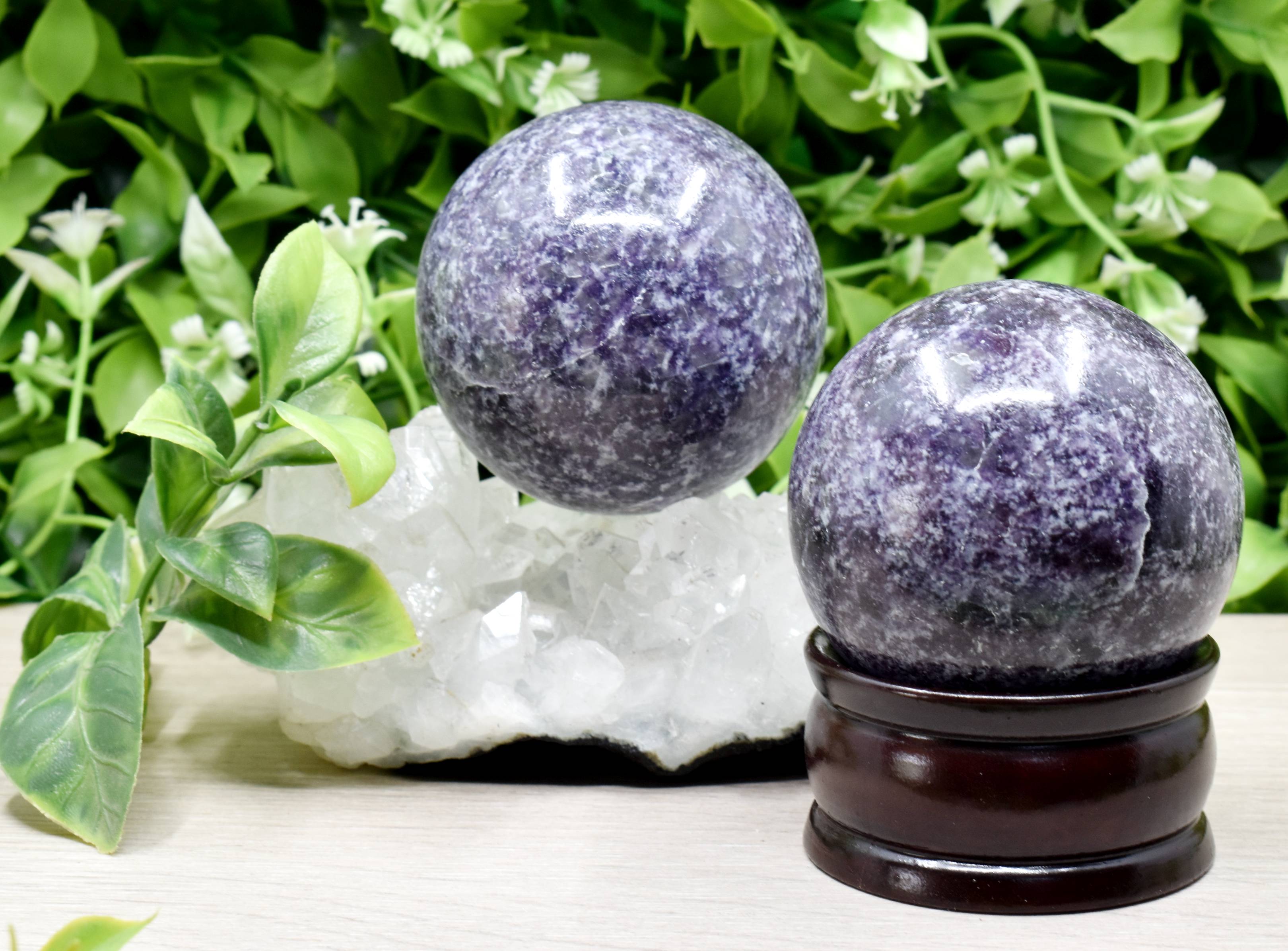 1Pc Lepidolite Sphere Crystal Ball Healing Sphere