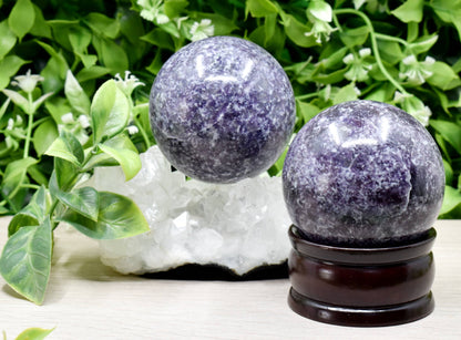 1Pc Lepidolite Sphere Crystal Ball Healing Sphere