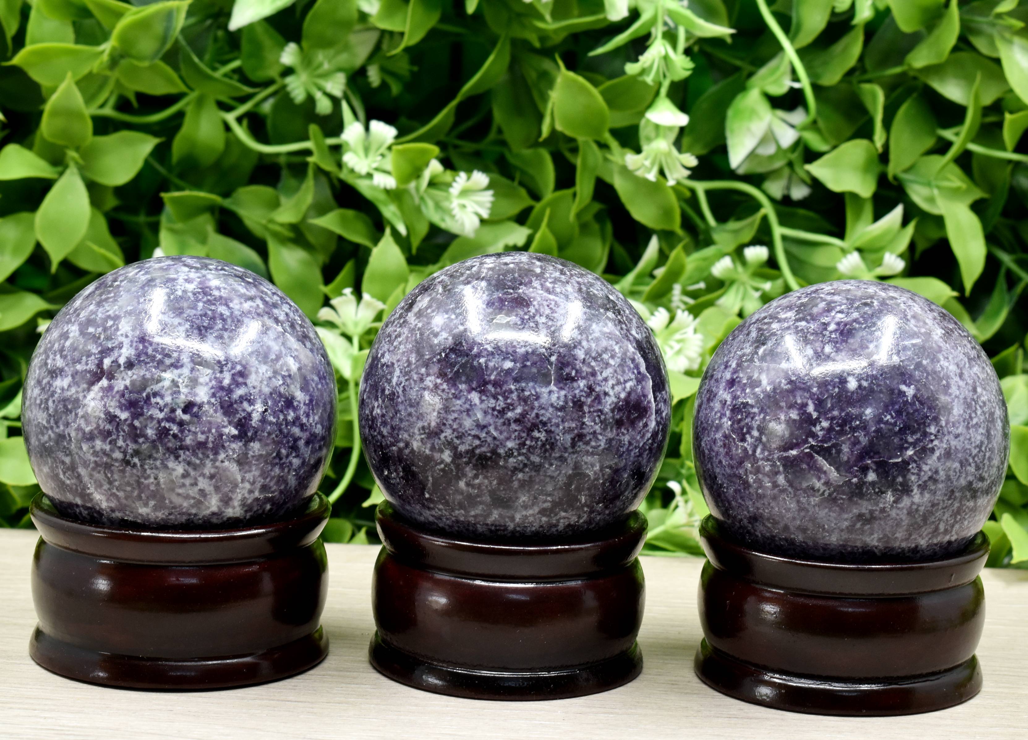 1Pc Lepidolite Sphere Crystal Ball Healing Sphere