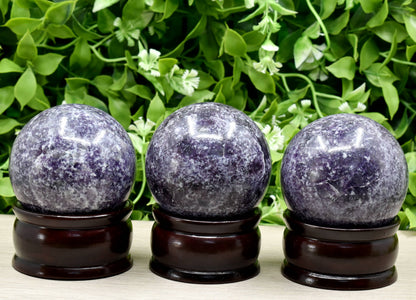 1Pc Lepidolite Sphere Crystal Ball Healing Sphere