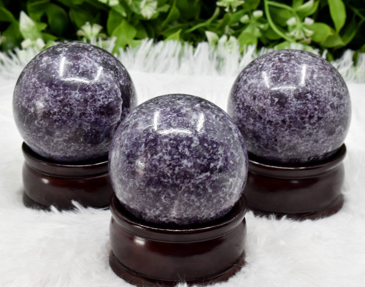 1Pc Lepidolite Sphere Crystal Ball Healing Sphere