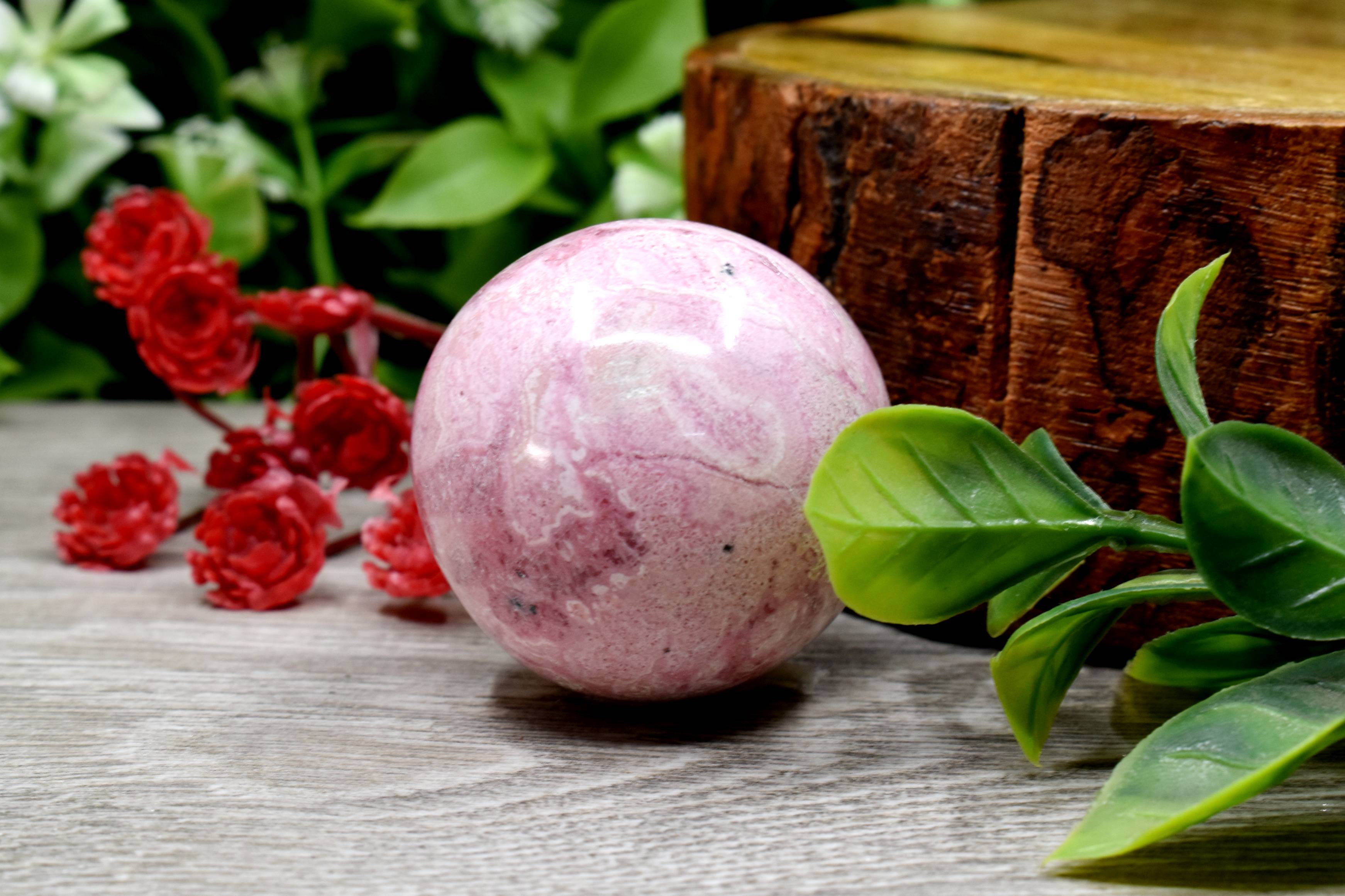1Pc Rhodochrosite Sphere Crystal Ball Healing Sphere.  DestGlow