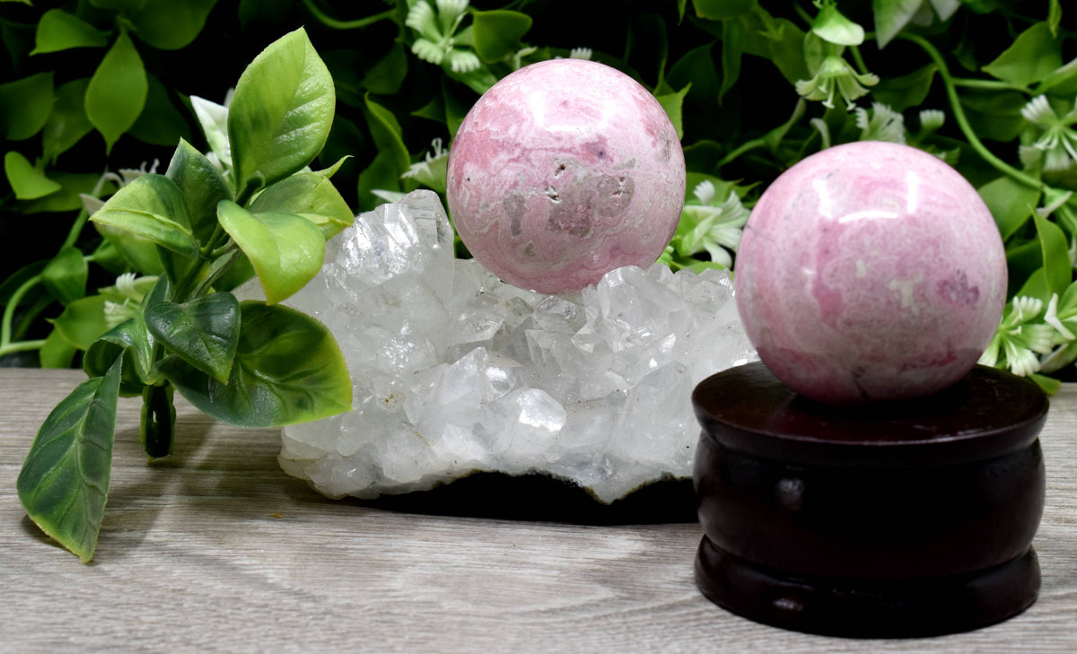 1Pc Rhodochrosite Sphere Crystal Ball Healing Sphere.  DestGlow