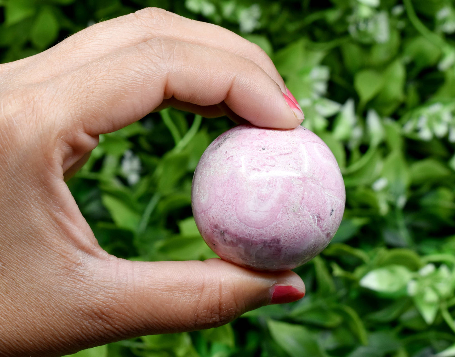 1Pc Rhodochrosite Sphere Crystal Ball Healing Sphere.  DestGlow