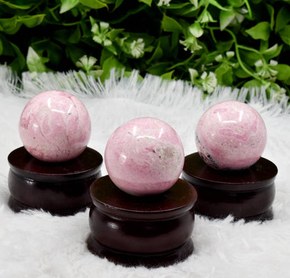 1Pc Rhodochrosite Sphere Crystal Ball Healing Sphere.  DestGlow