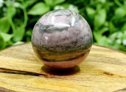 1Pc Rhodonite Sphere Crystal Ball Healing Sphere.  DestGlow