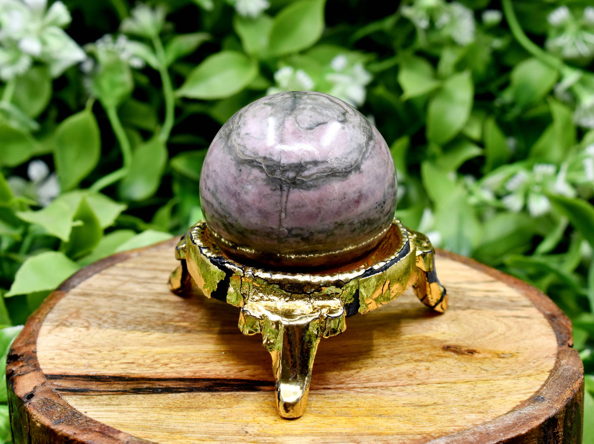 1Pc Rhodonite Sphere Crystal Ball Healing Sphere.  DestGlow