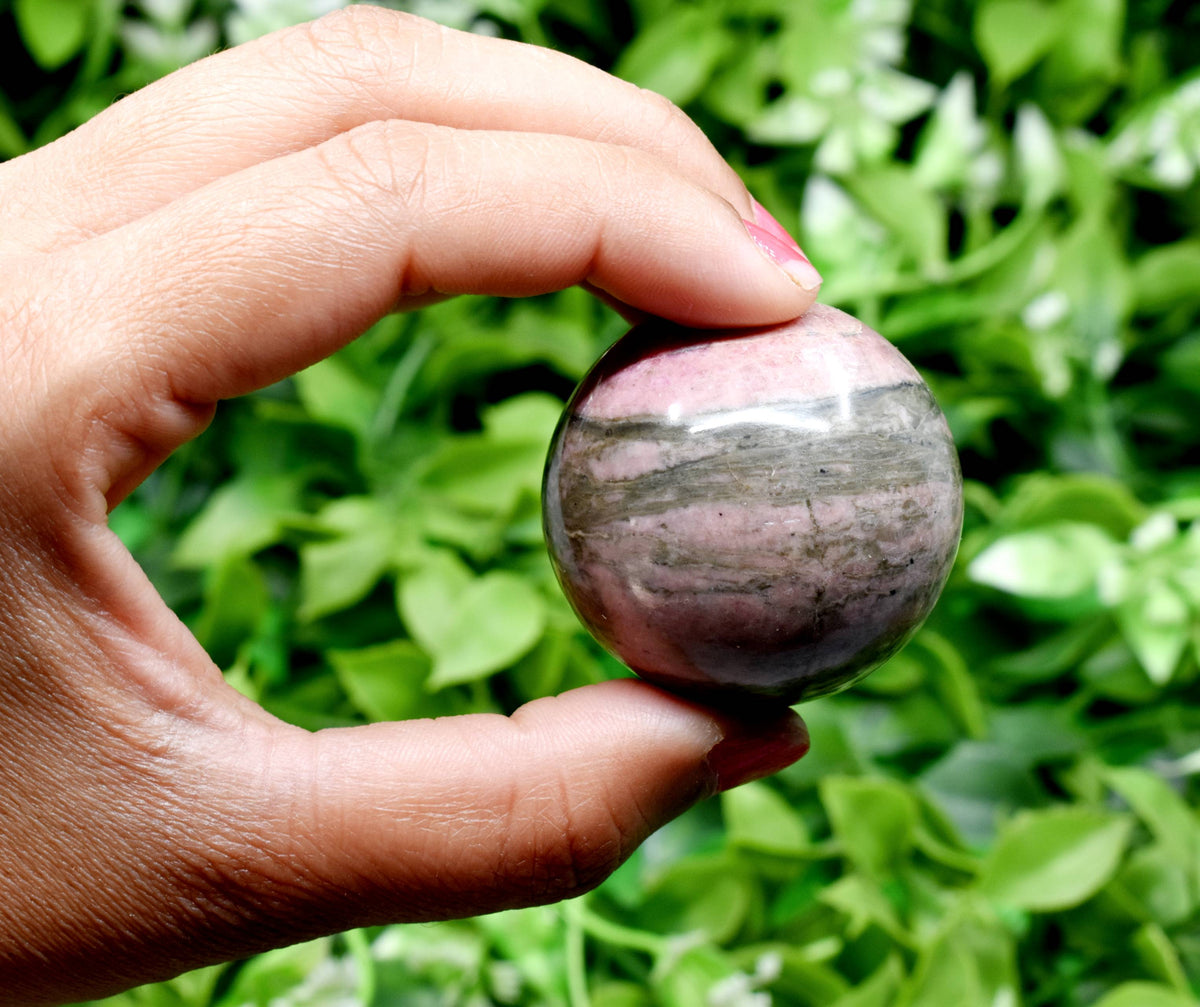 1Pc Rhodonite Sphere Crystal Ball Healing Sphere.  DestGlow