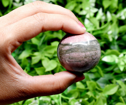 1Pc Rhodonite Sphere Crystal Ball Healing Sphere.  DestGlow