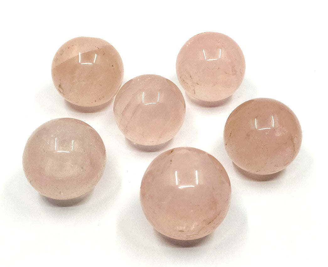 1 inches Rose Quartz Sphere, Rose Quartz Crystal Ball.  DestGlow