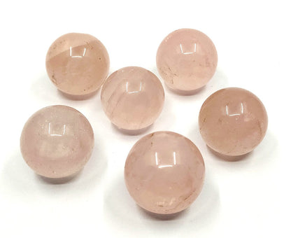 1 inches Rose Quartz Sphere, Rose Quartz Crystal Ball.  DestGlow