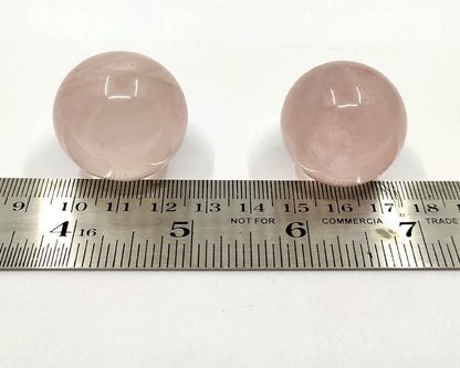 1 inches Rose Quartz Sphere, Rose Quartz Crystal Ball.  DestGlow