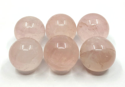 1 inches Rose Quartz Sphere, Rose Quartz Crystal Ball.  DestGlow