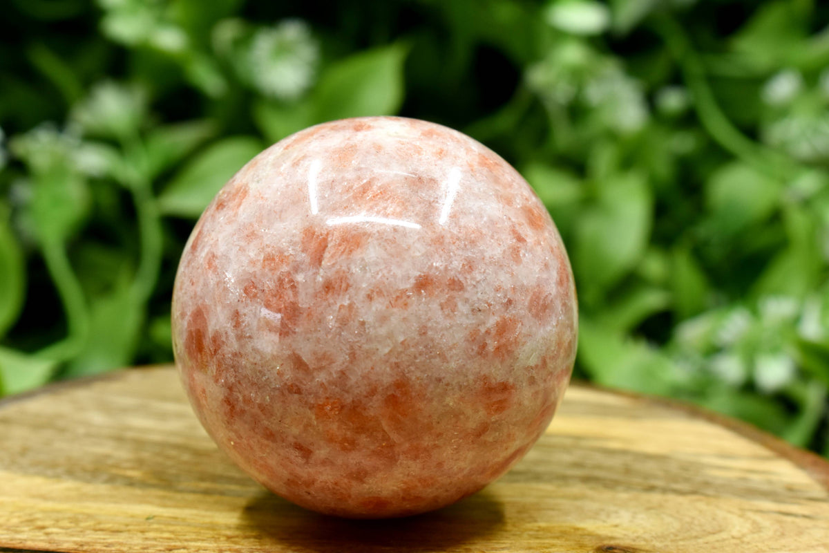 1Pc Sunstone Sphere Crystal Ball Healing Sphere.  DestGlow