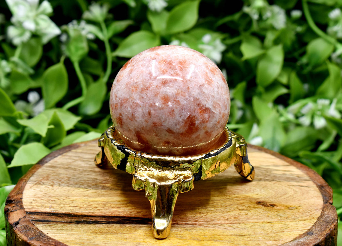 1Pc Sunstone Sphere Crystal Ball Healing Sphere.  DestGlow