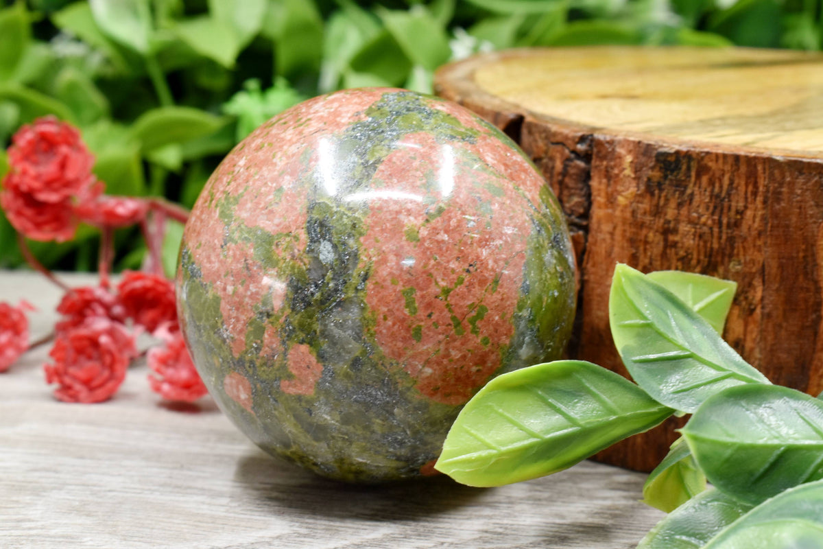 1Pc Unakite Sphere Crystal Ball Healing Sphere  DestGlow