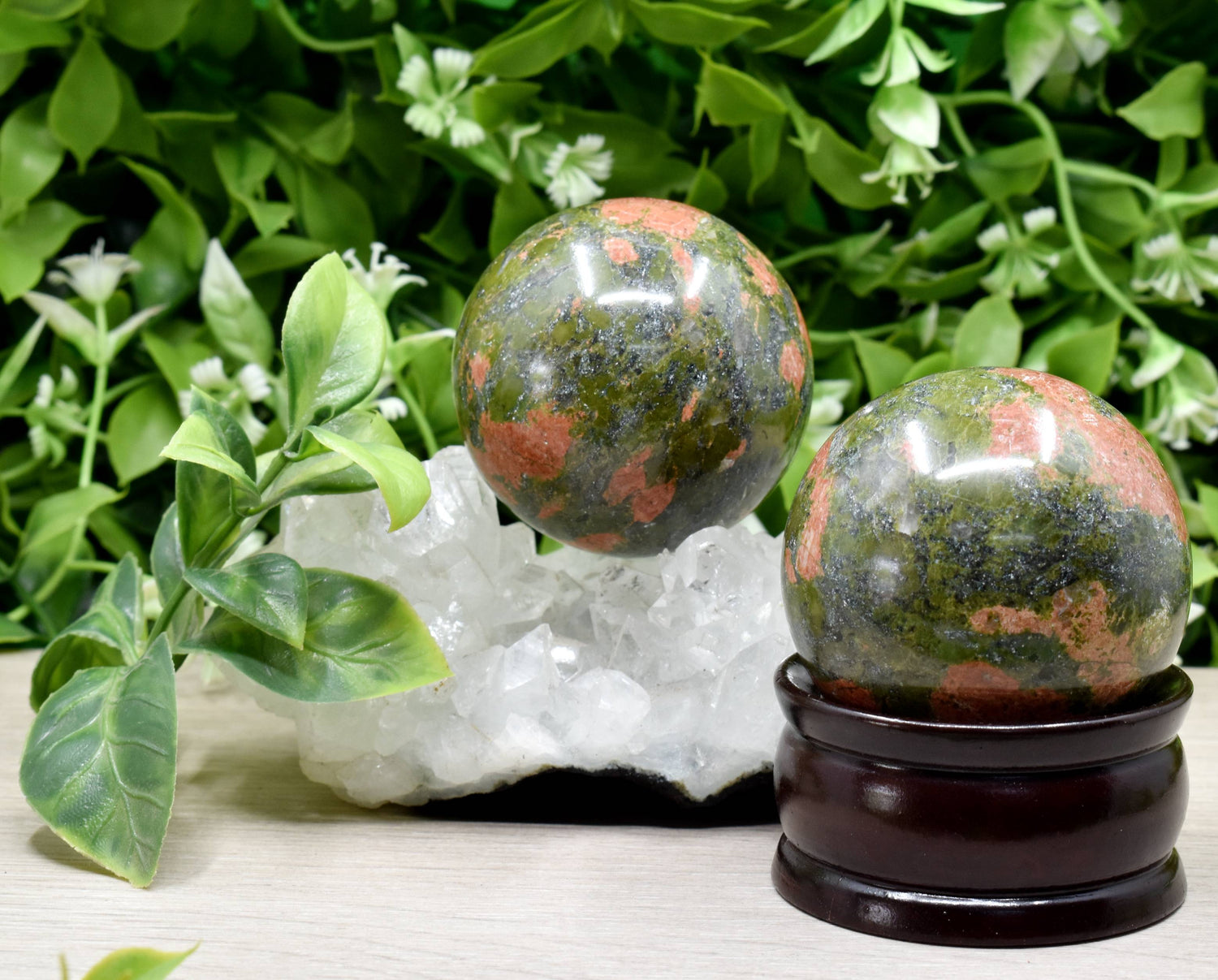 1Pc Unakite Sphere Crystal Ball Healing Sphere  DestGlow