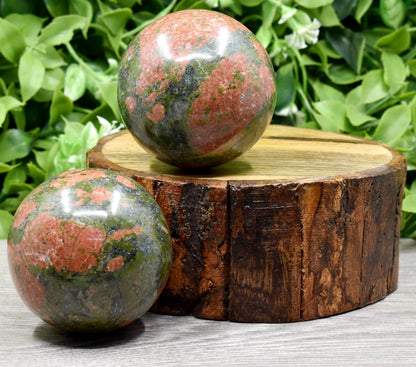 1Pc Unakite Sphere Crystal Ball Healing Sphere  DestGlow