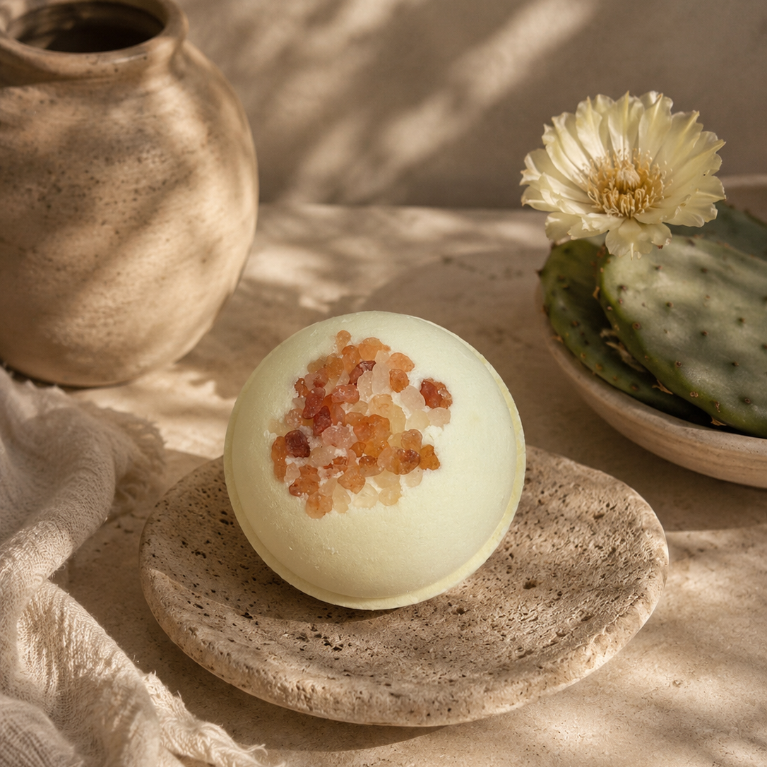 Sea Salt + Cactus Flower - Hemp Infused Bath Bomb by Mobaak Aromatherapy Shoppe