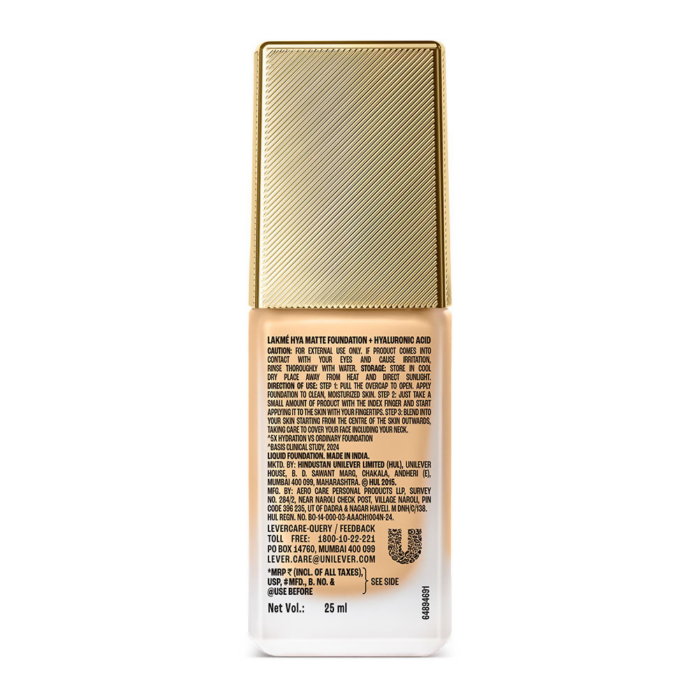 Lakme 9to5 Hya Matte Foundation + Hyaluronic Acid - Warm Creme