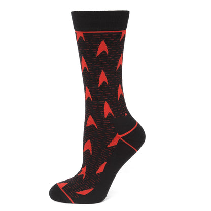 Star Trek Red Delta Shield Black Men&
