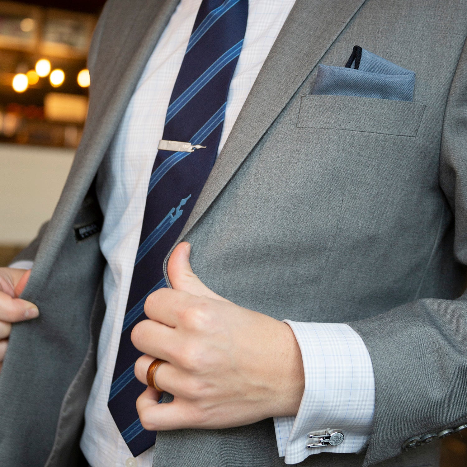 Star Trek Enterprise Silhouette Tie Bar by Cufflinks.com