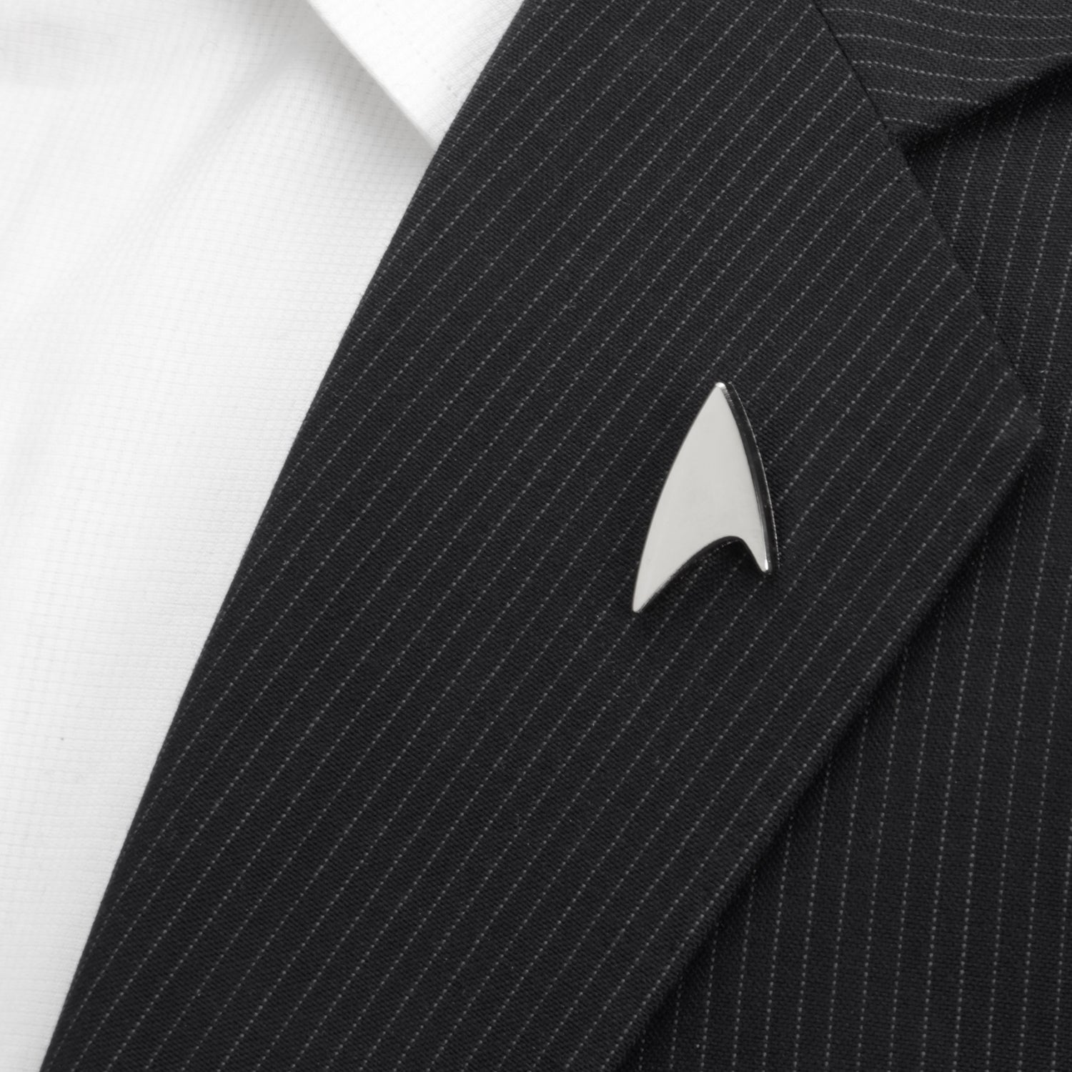 Star Trek Silver Delta Shield Lapel Pin by Cufflinks.com