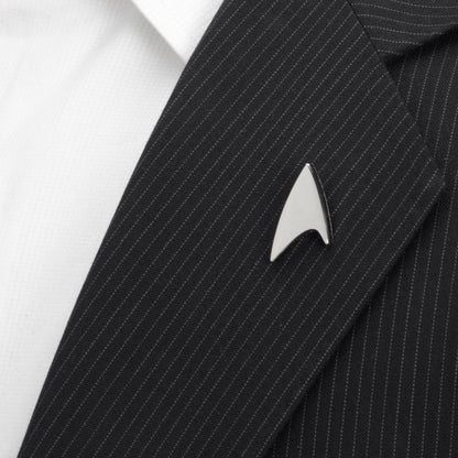 Star Trek Silver Delta Shield Lapel Pin by Cufflinks.com