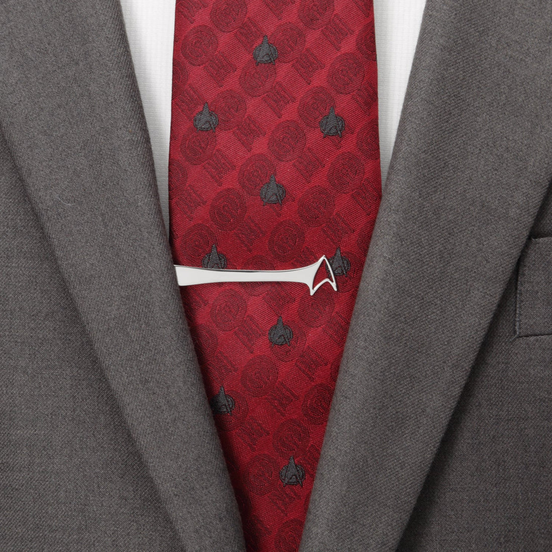 Star Trek Sterling Silver Cutout Delta Shield Tie Bar by Cufflinks.com