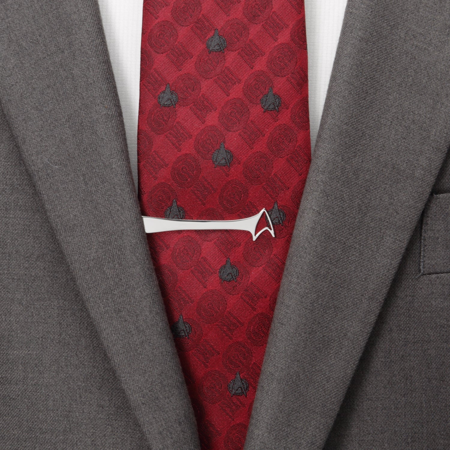 Star Trek Sterling Silver Cutout Delta Shield Tie Bar by Cufflinks.com