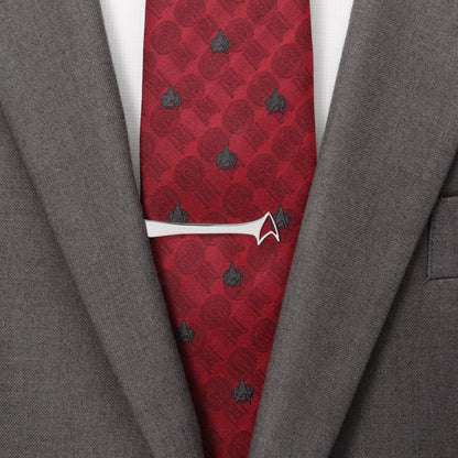 Star Trek Sterling Silver Cutout Delta Shield Tie Bar by Cufflinks.com