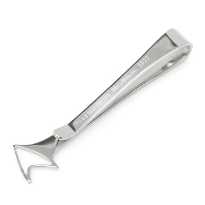 Star Trek Sterling Silver Cutout Delta Shield Tie Bar by Cufflinks.com